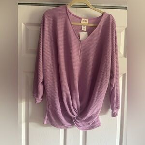 Lavender waffle top